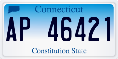 CT license plate AP46421