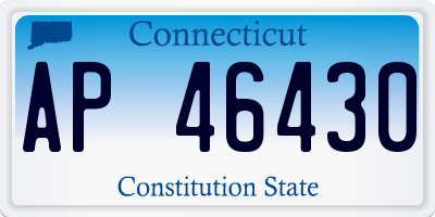 CT license plate AP46430