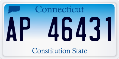 CT license plate AP46431
