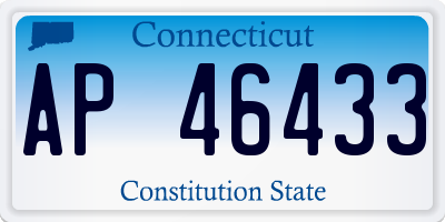 CT license plate AP46433