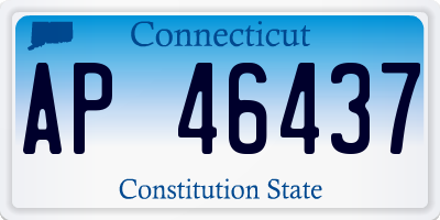 CT license plate AP46437