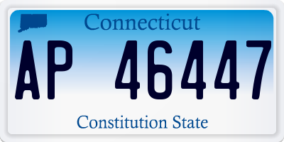 CT license plate AP46447