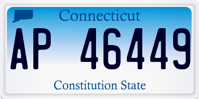 CT license plate AP46449