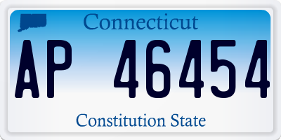 CT license plate AP46454