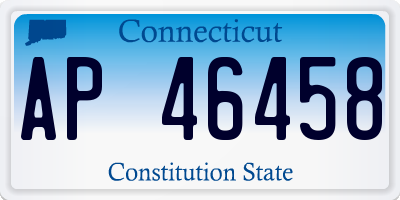 CT license plate AP46458