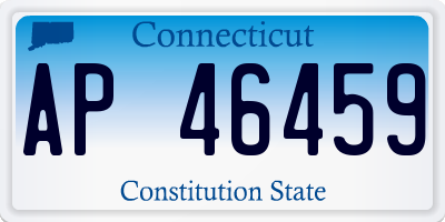 CT license plate AP46459