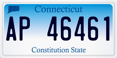 CT license plate AP46461