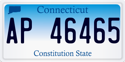 CT license plate AP46465