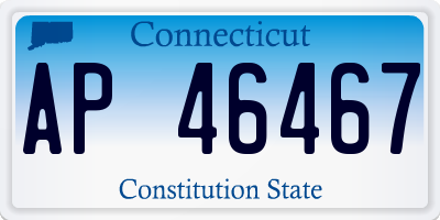 CT license plate AP46467