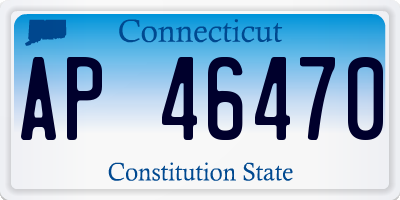 CT license plate AP46470