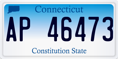 CT license plate AP46473