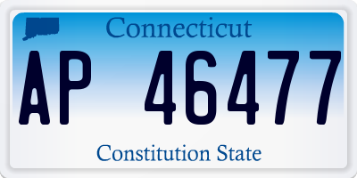 CT license plate AP46477