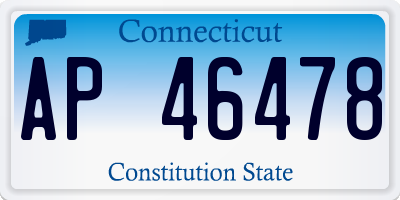 CT license plate AP46478