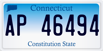 CT license plate AP46494
