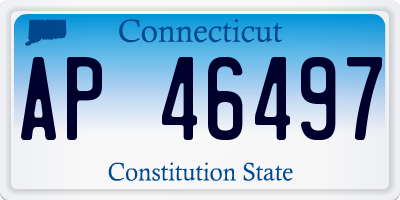 CT license plate AP46497