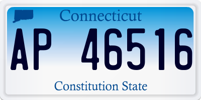 CT license plate AP46516