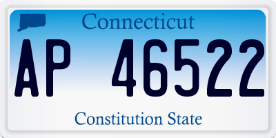 CT license plate AP46522