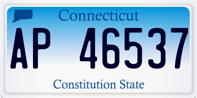 CT license plate AP46537