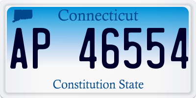 CT license plate AP46554
