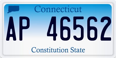 CT license plate AP46562