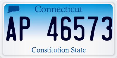 CT license plate AP46573