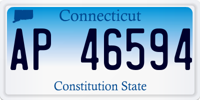 CT license plate AP46594