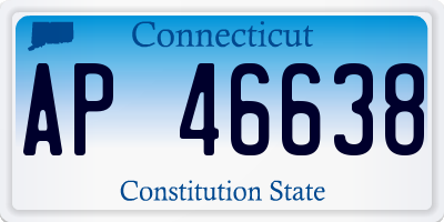 CT license plate AP46638