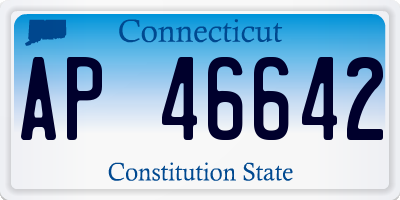 CT license plate AP46642