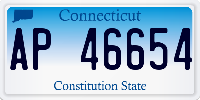 CT license plate AP46654