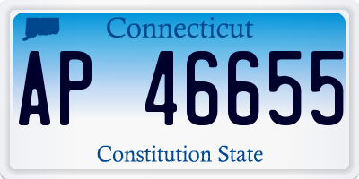 CT license plate AP46655