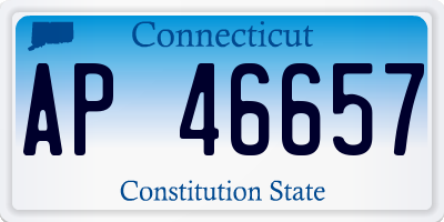 CT license plate AP46657