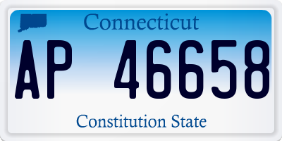 CT license plate AP46658