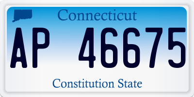 CT license plate AP46675