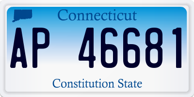 CT license plate AP46681