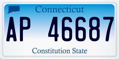CT license plate AP46687