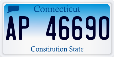 CT license plate AP46690