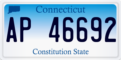 CT license plate AP46692
