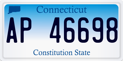 CT license plate AP46698