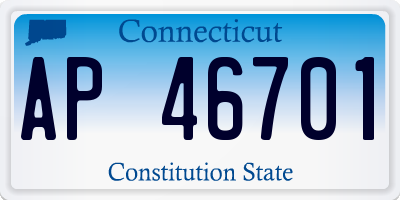 CT license plate AP46701