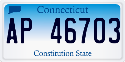 CT license plate AP46703