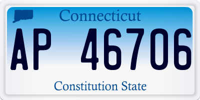 CT license plate AP46706