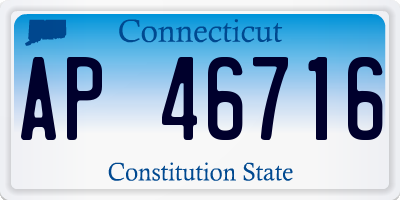 CT license plate AP46716