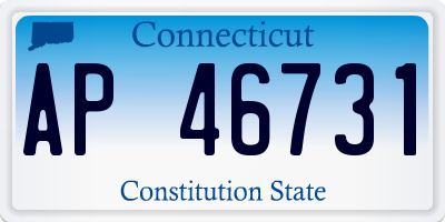 CT license plate AP46731