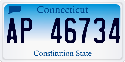 CT license plate AP46734