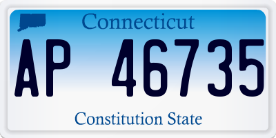CT license plate AP46735
