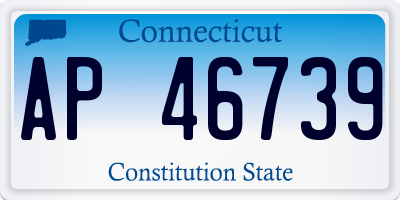 CT license plate AP46739