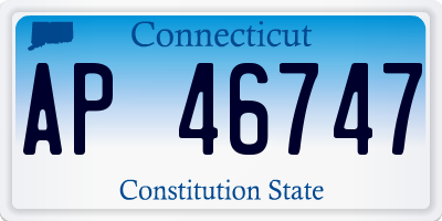 CT license plate AP46747