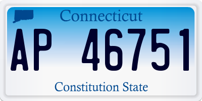 CT license plate AP46751