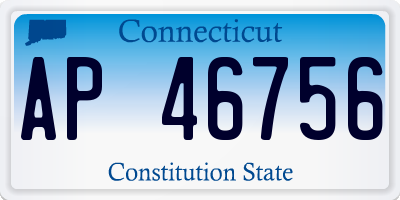 CT license plate AP46756