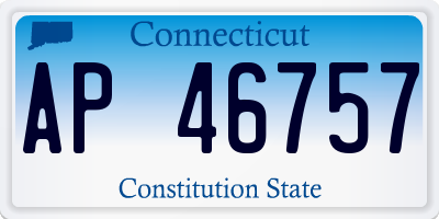 CT license plate AP46757